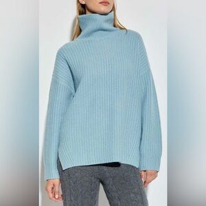 Lisa Yang Therese cashmere sweater in powder blue, size 1